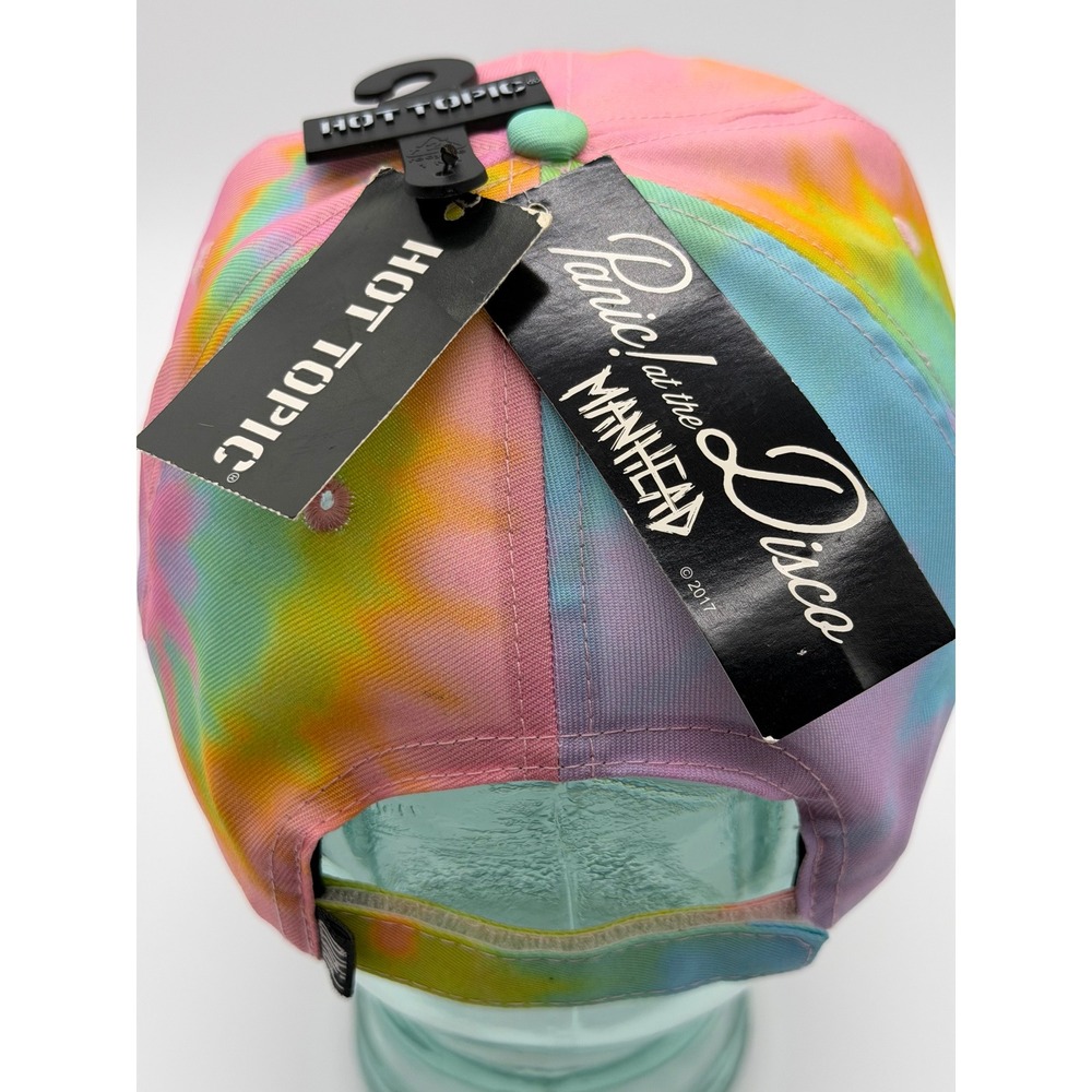 Panic At The Disco P!ATD Tie Dye Dad Hat Hot Topic Band Merch Baseball Cap New - Picture 4 of 9